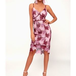 Lulus Lace Mauve Dress
